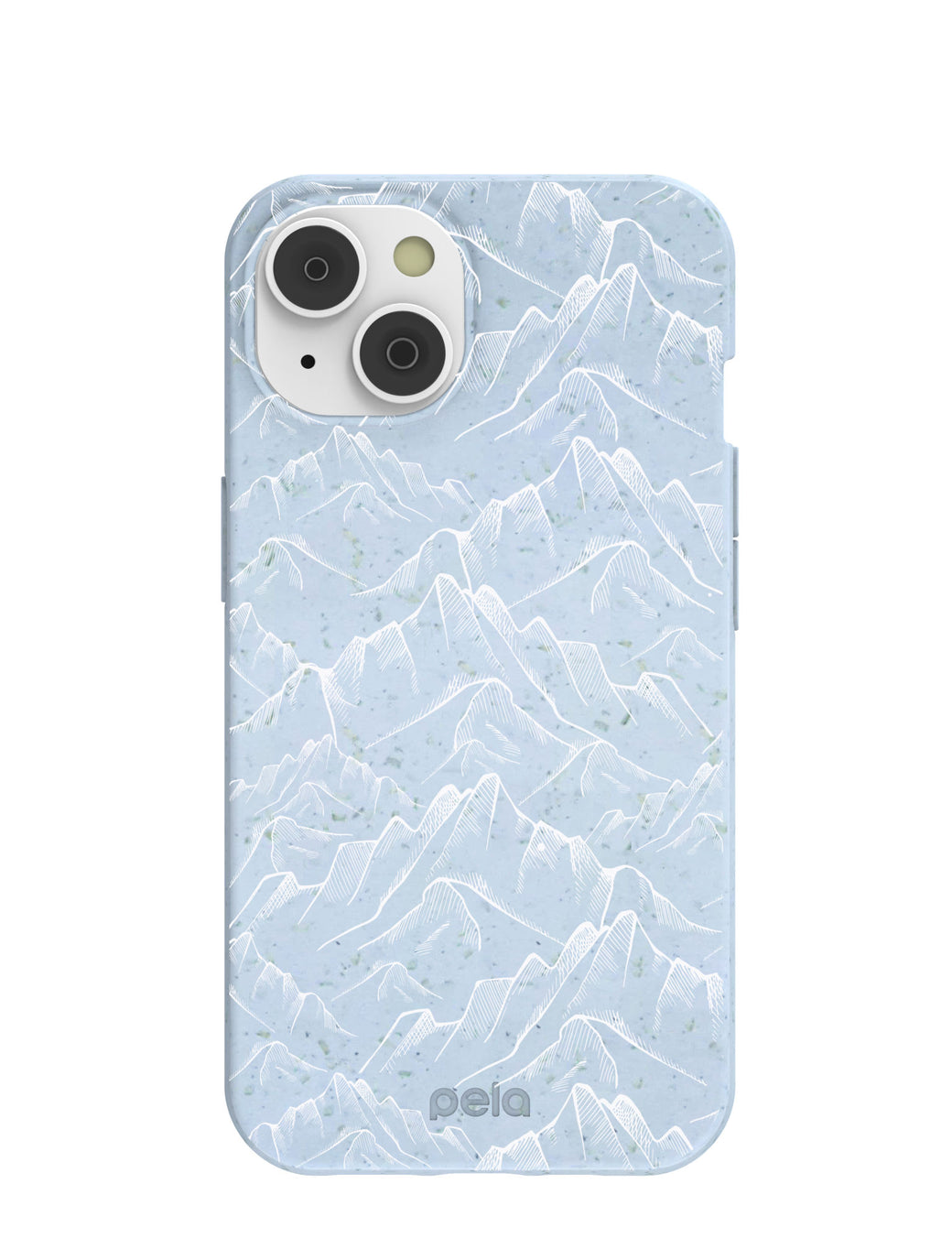Powder Blue Snowy Mountains iPhone 14 Case with MagSafe Module