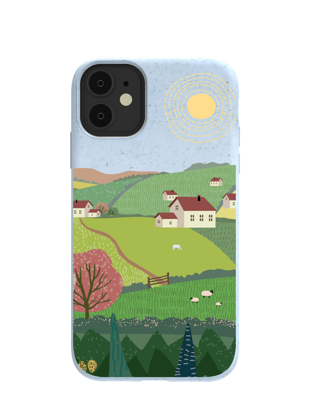Powder Blue Sunny Countryside iPhone 11 Case