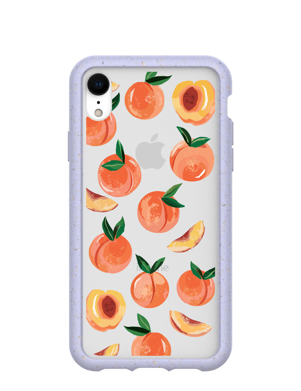 Clear Sweet Peach iPhone XR Case With Lavender Ridge