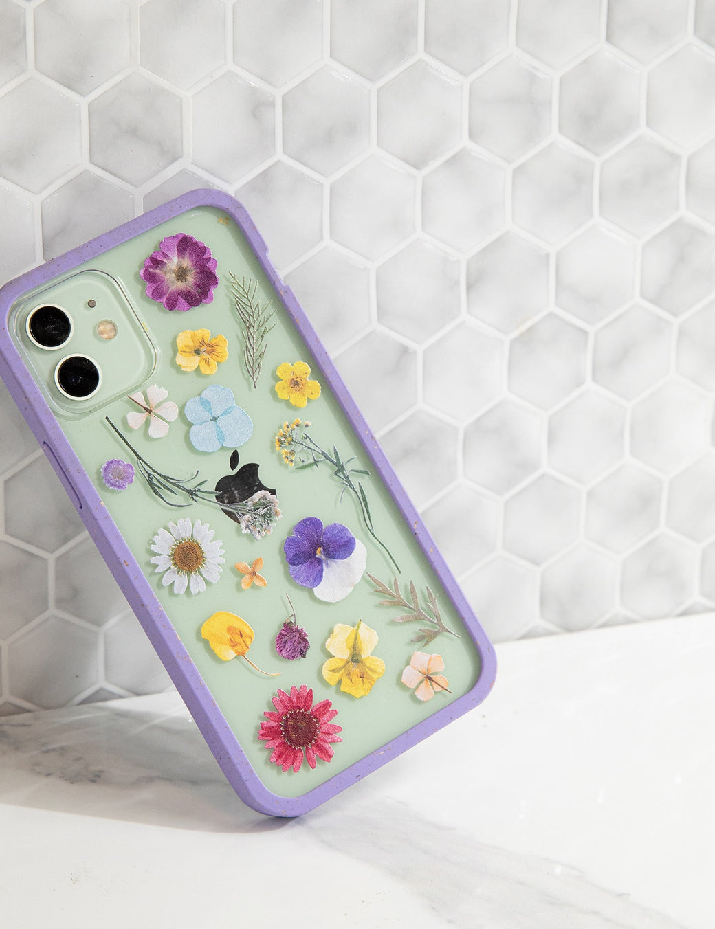 Clear Springtime iPhone 13 Pro Case With Lavender Ridge