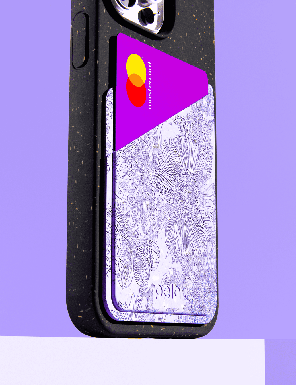 Flora Lavender Phone Case Card Holder