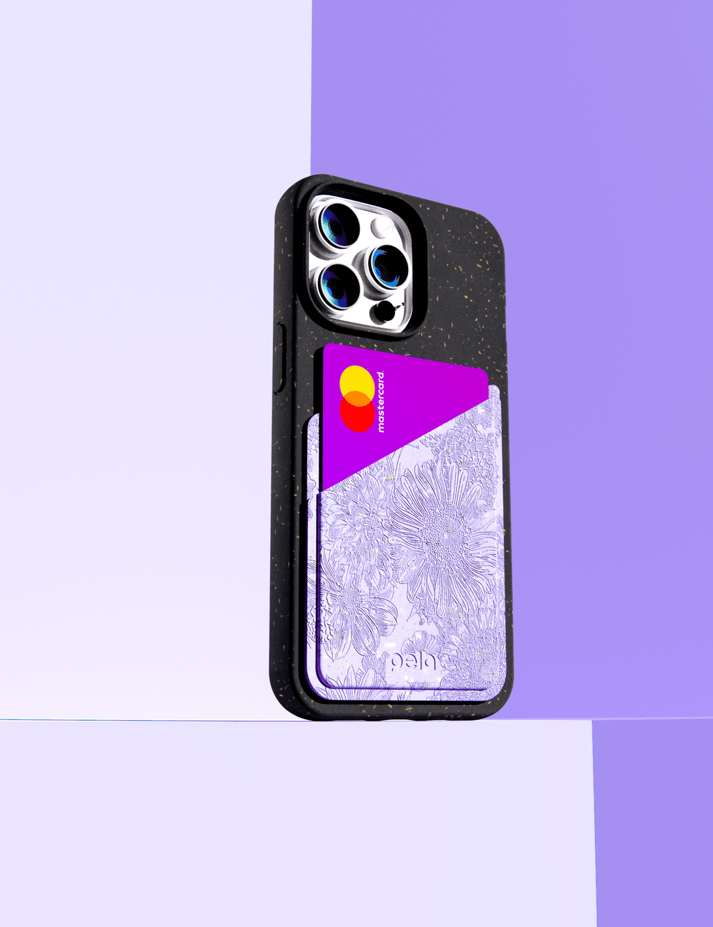 Flora Lavender Phone Case Card Holder