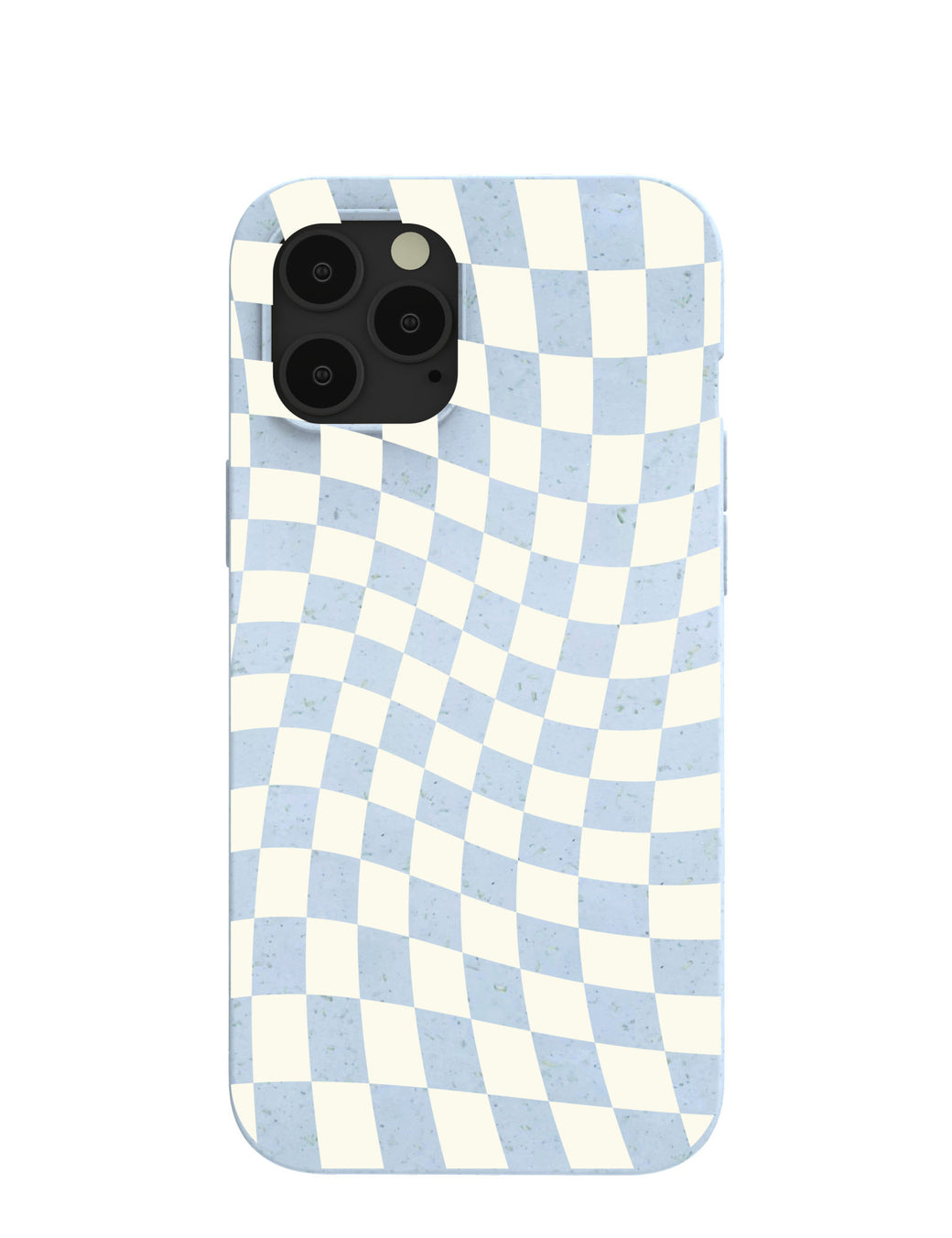 Powder Blue Warped Checkers iPhone 12 Pro Max Case