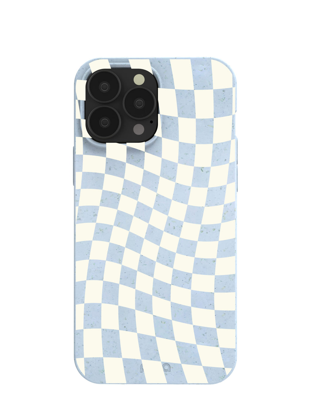 Powder Blue Warped Checkers iPhone 13 Pro Max Case