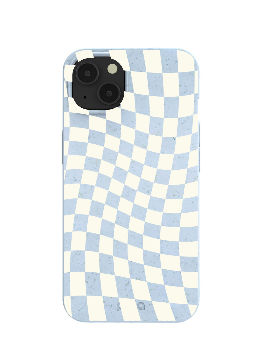 Powder Blue Warped Checkers iPhone 13 Case