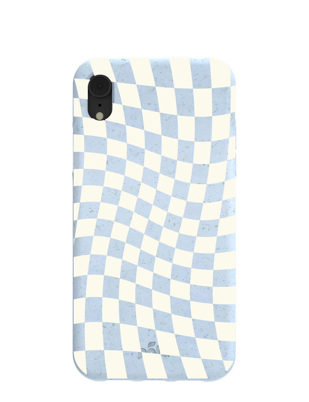 Powder Blue Warped Checkers iPhone XR Case