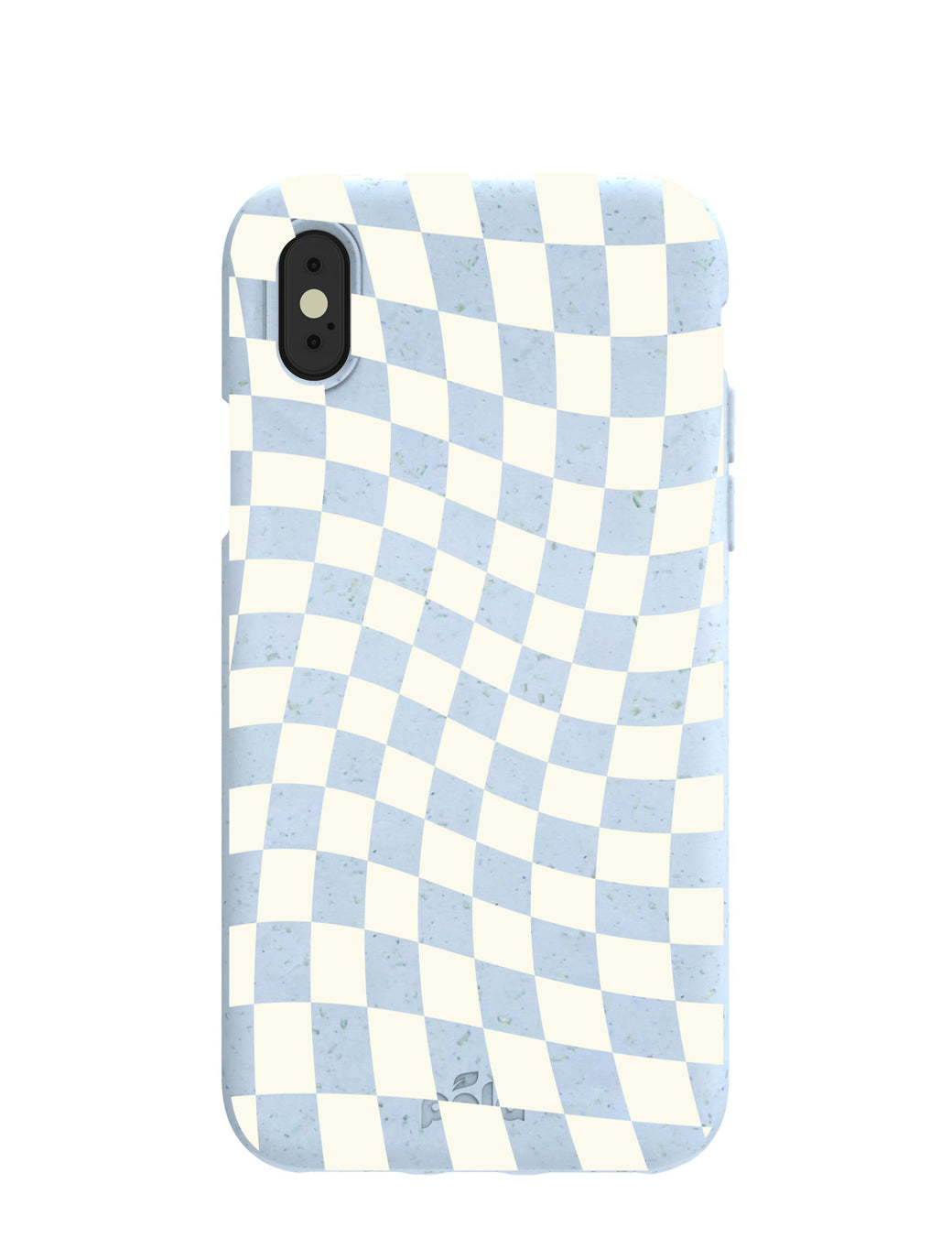 Powder Blue Warped Checkers iPhone X Case