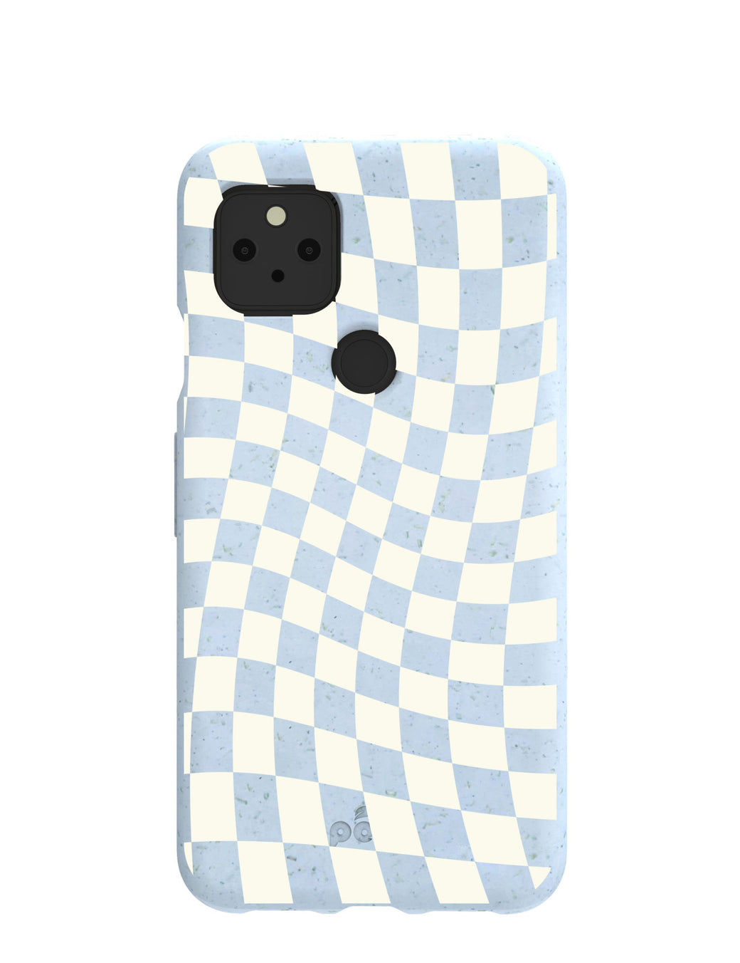 Powder Blue Warped Checkers Google Pixel 5 Case