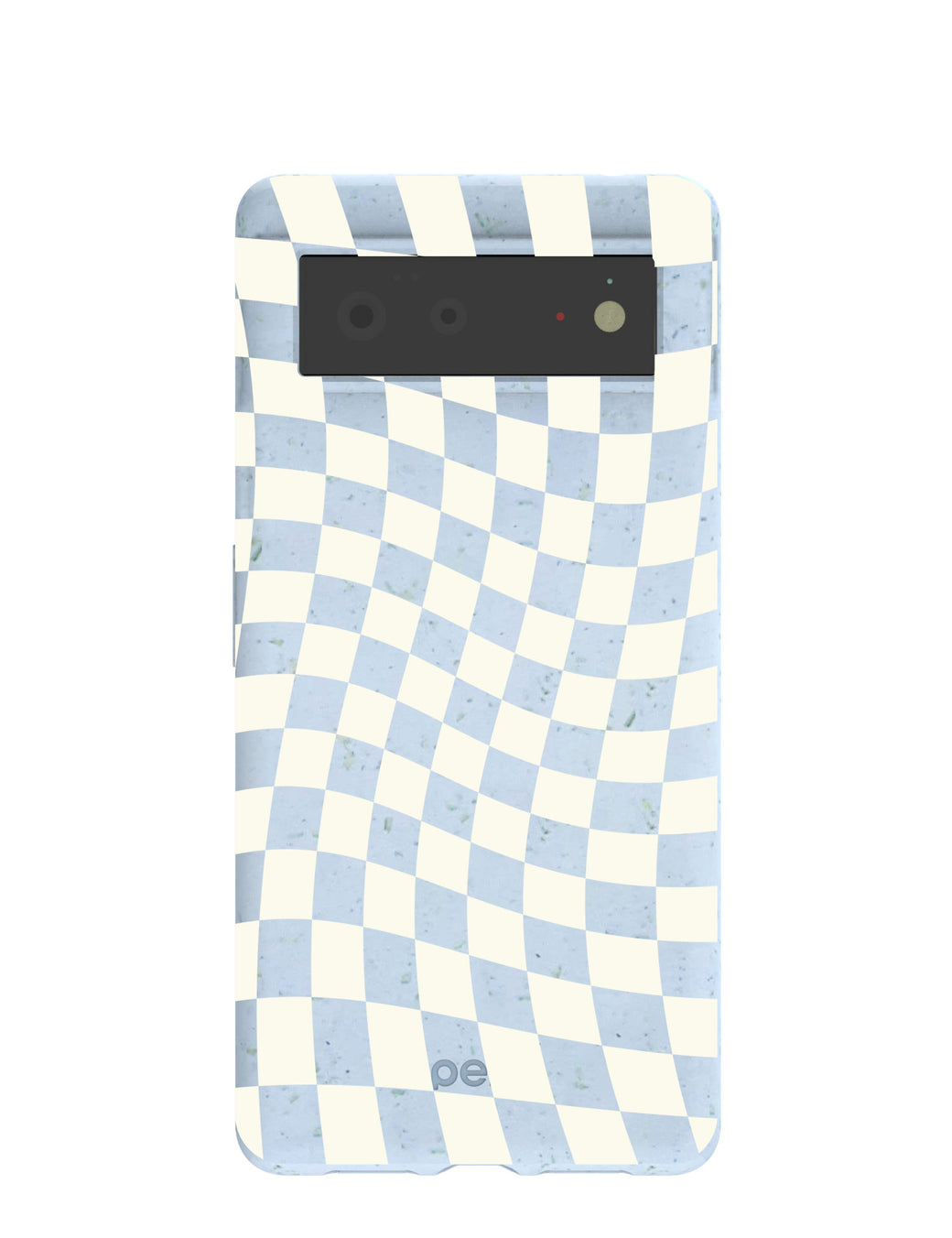 Powder Blue Warped Checkers Google Pixel 6 Case