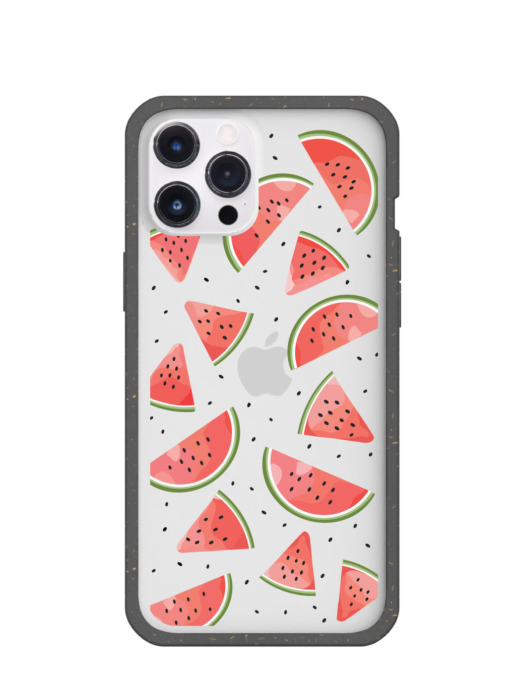 Clear Watermelon iPhone 12 Pro Max Case With Black Ridge