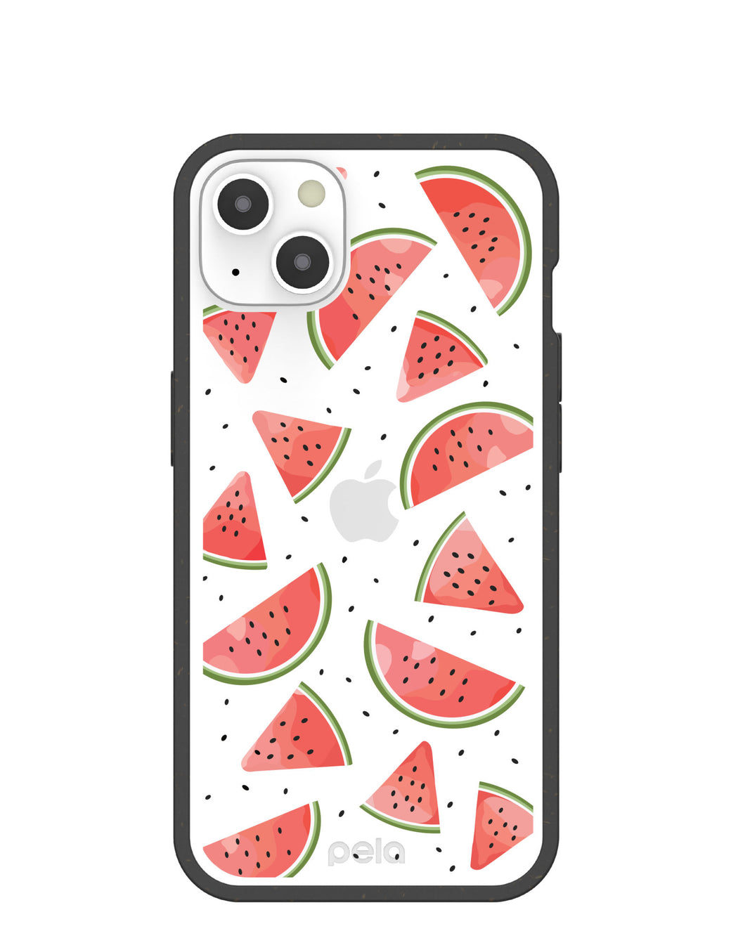 Clear Watermelon iPhone 13 Case With Black Ridge