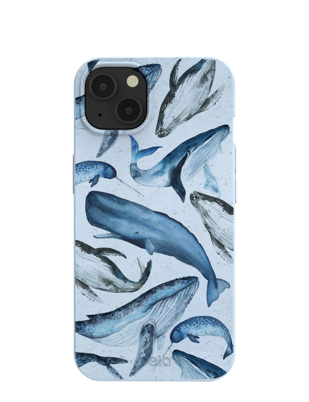 Powder Blue Whales iPhone 13 Case