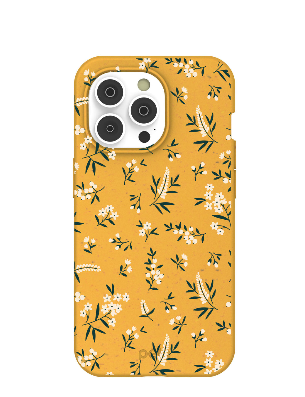 Honey White Posies iPhone 14 Pro Case with MagSafe Module