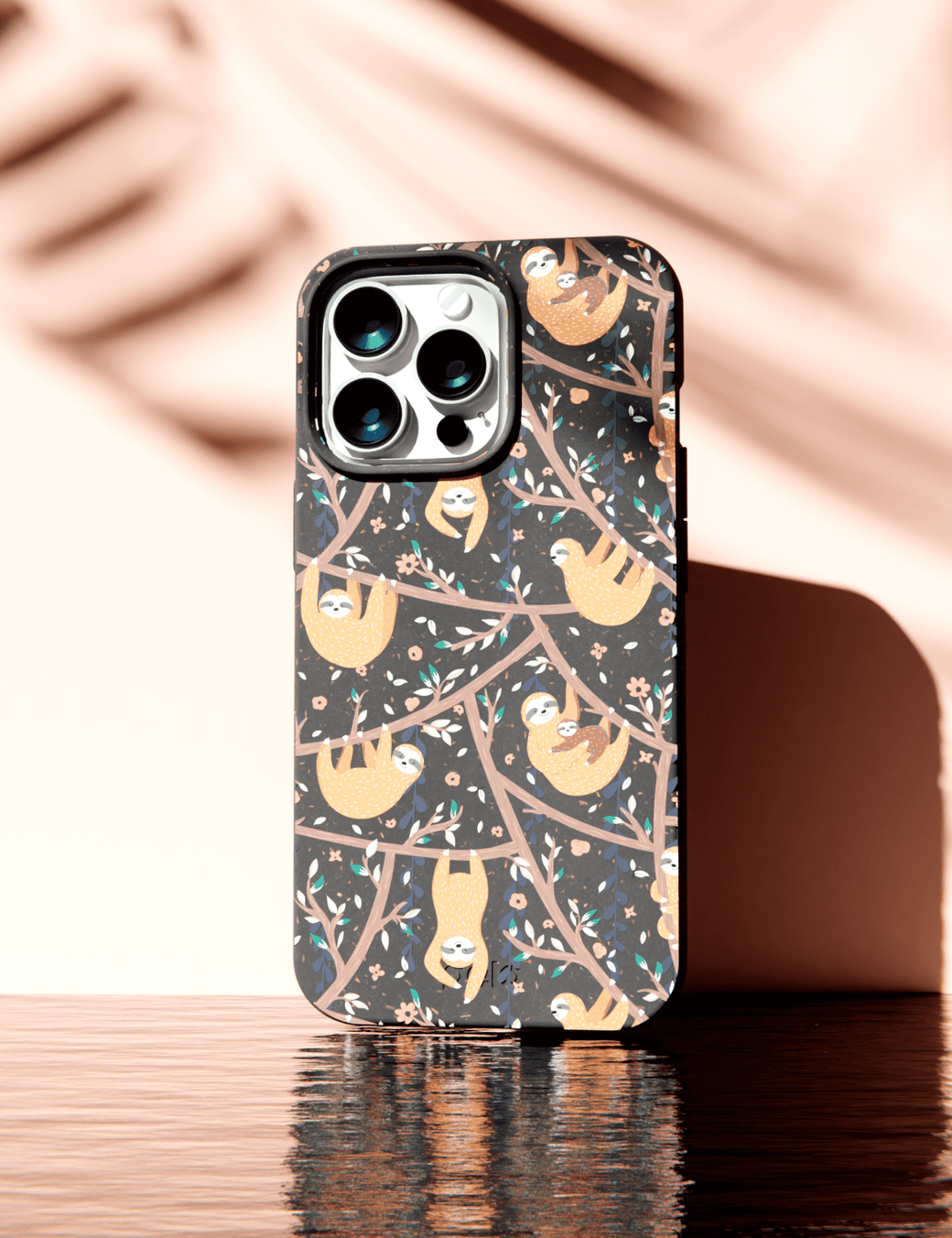 Black Jungle Sloths iPhone 11 Case